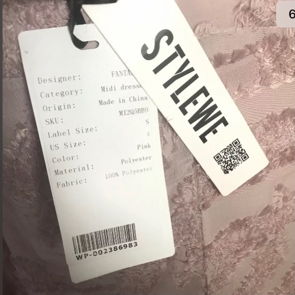 Stylewe Yishangria Pink Dress Embellished Spiderweb Look Witchie Core Vibe Small - Picture 8 of 11